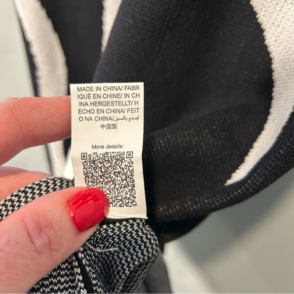 Women’s SHEIN Black & White Maxi Tie Neck Bodycon Dress L - Picture 7 of 15